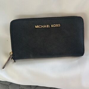 Michael Kors Black Zip Wallet